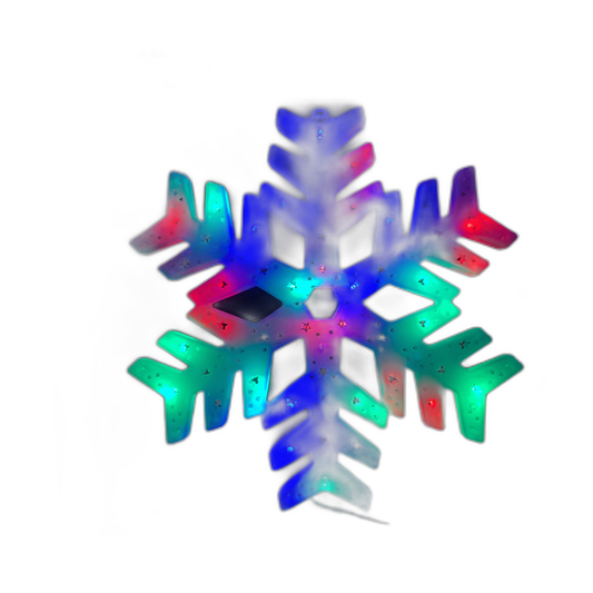 Copo de nieve decorativo con luces LED multicolor