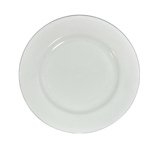 Plato llano Oslo loza blanco 27cm