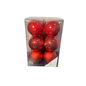 Bola de navidad aterciopelada roja x12 10cm
