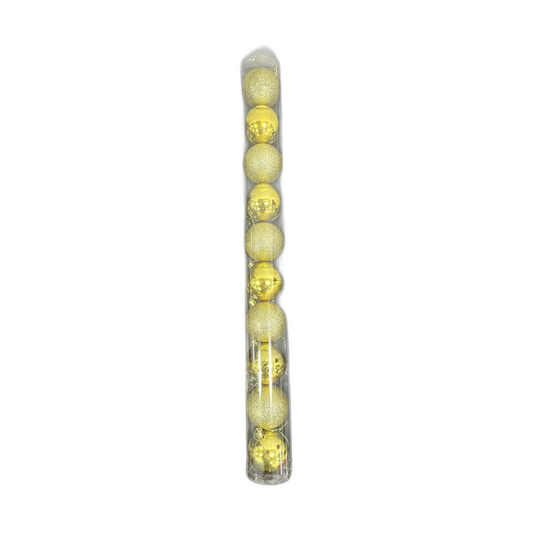 Bola navideña x10 dorada 6cm - Cód. 6035
