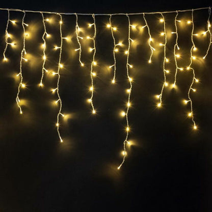 Cortina de luces LED chorrito luz cálida