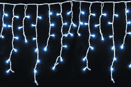 Cortina de luces LED chorrito blanca fría