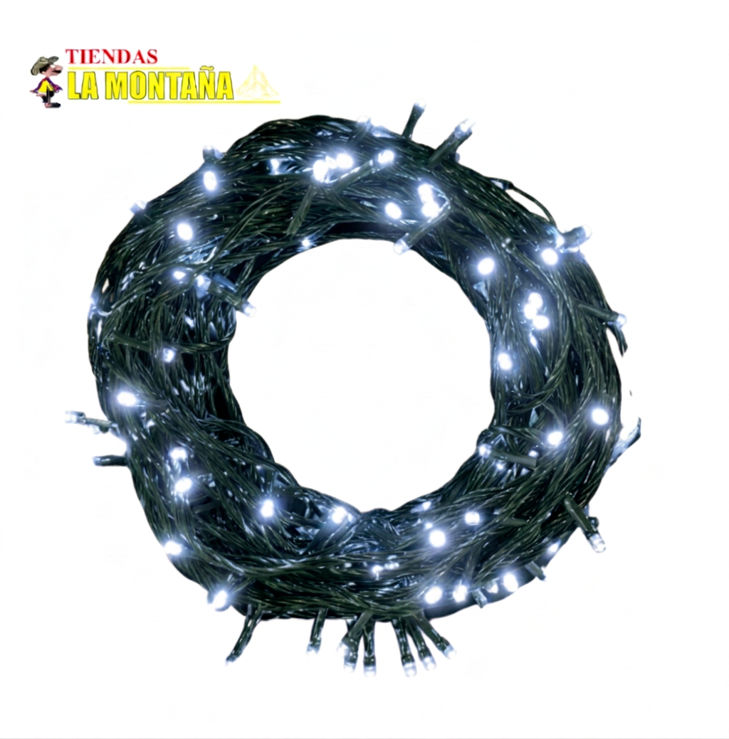 Luz LED blanca x200 cable verde
