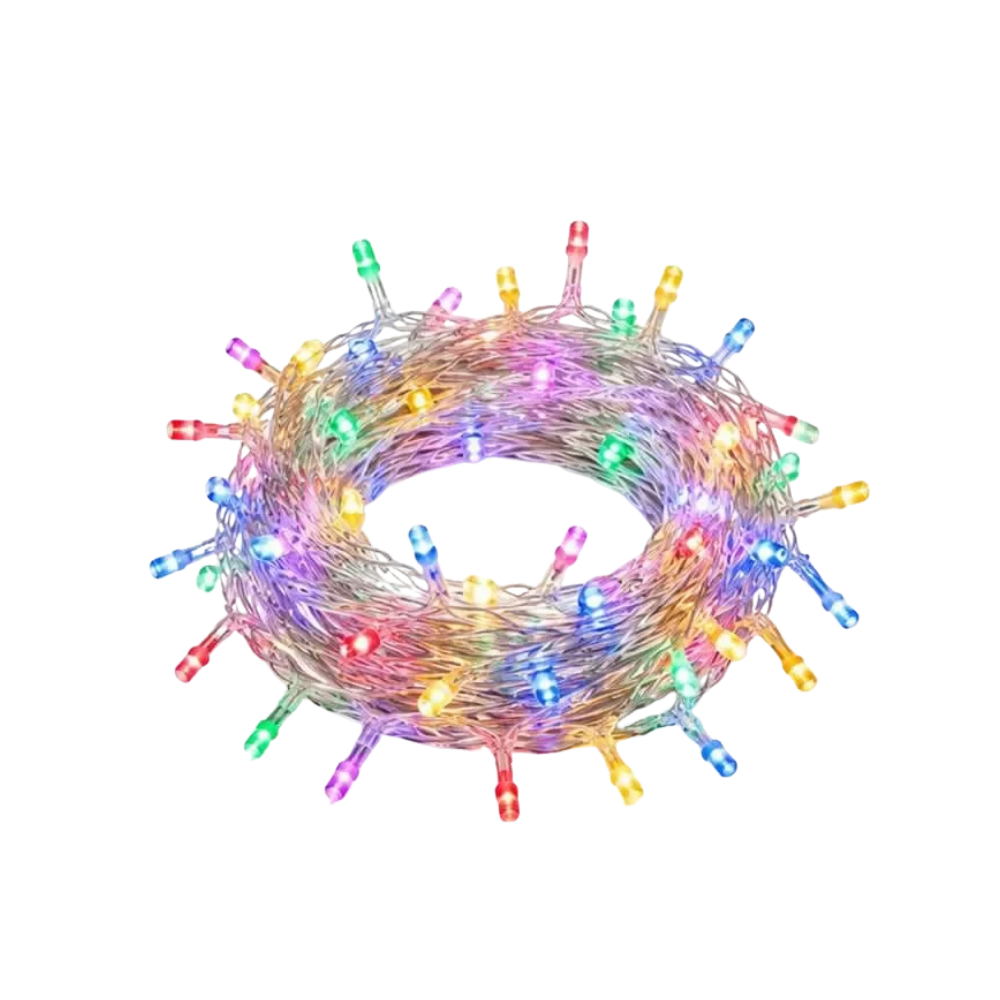 Luz LED multicolor cable transparente x200